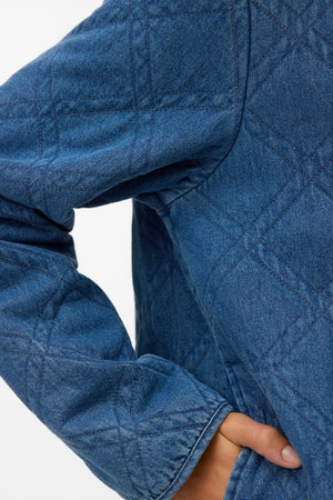 Era Quiltet Jakke - Medium Blue Denim