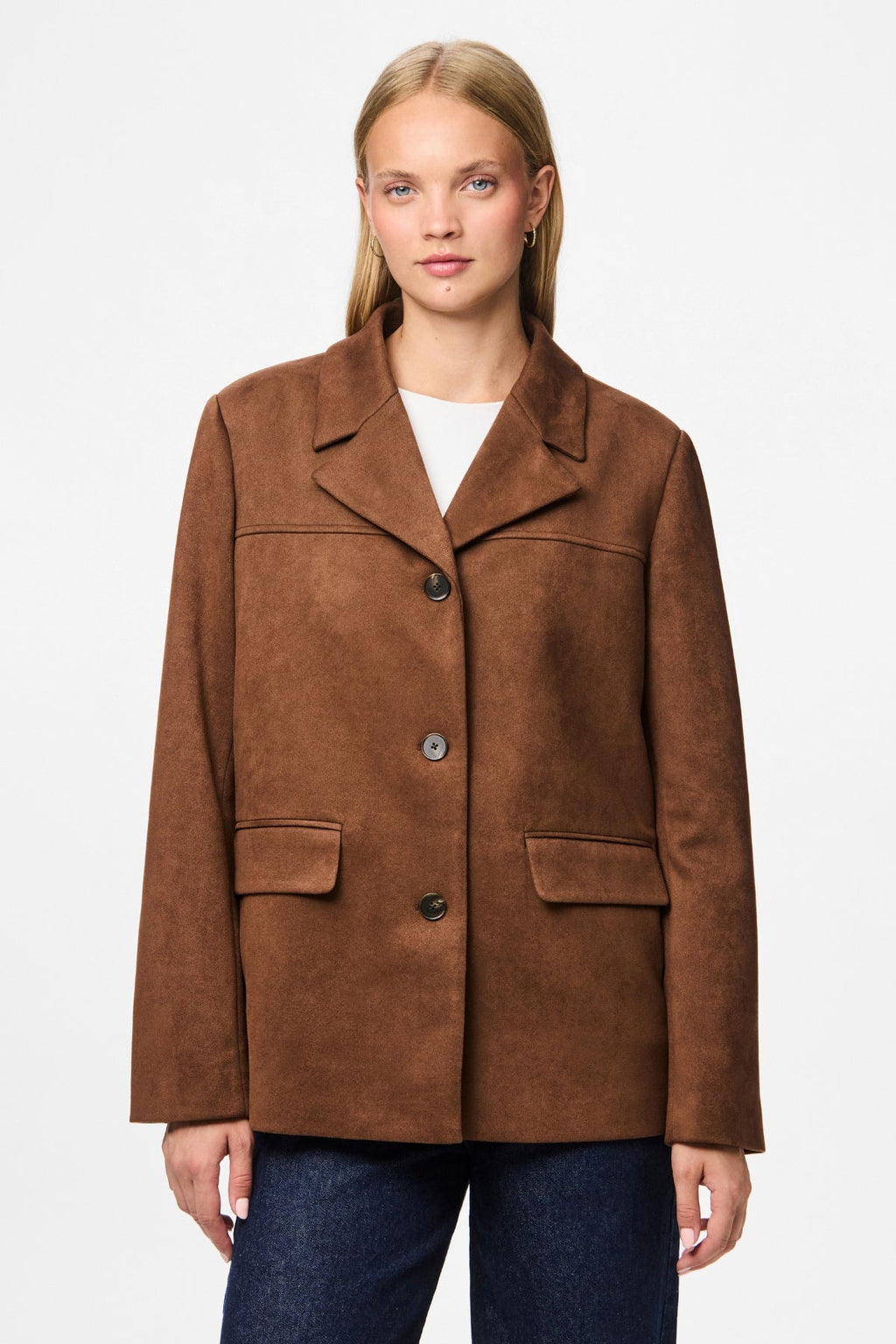 Rakel Børstet Yttertøy Blazer - Downtown Brown