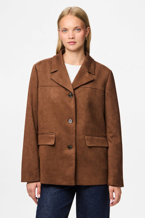 Rakel Børstet Yttertøy Blazer - Downtown Brown