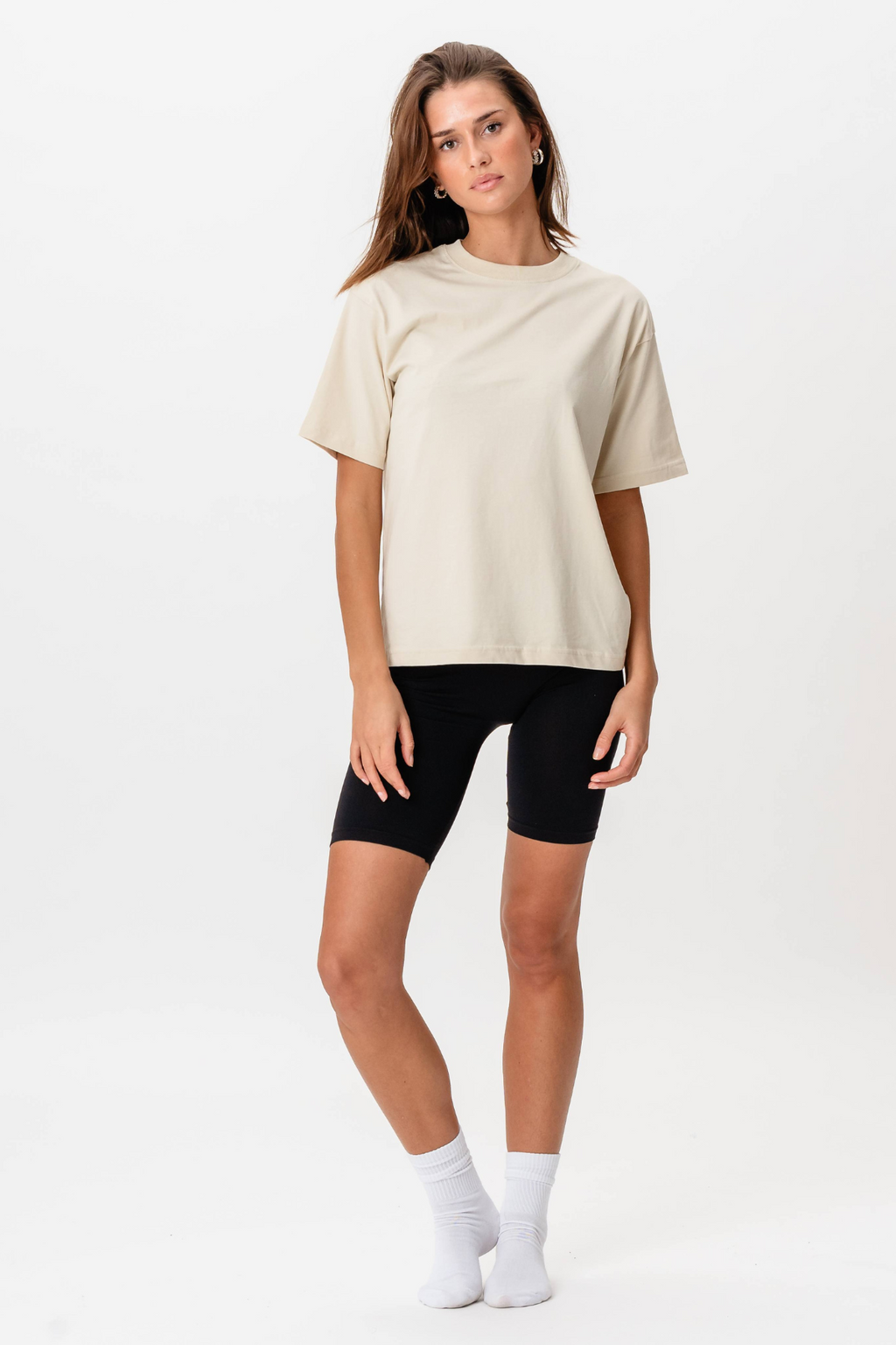 Boxfit T-skjorte - Beige