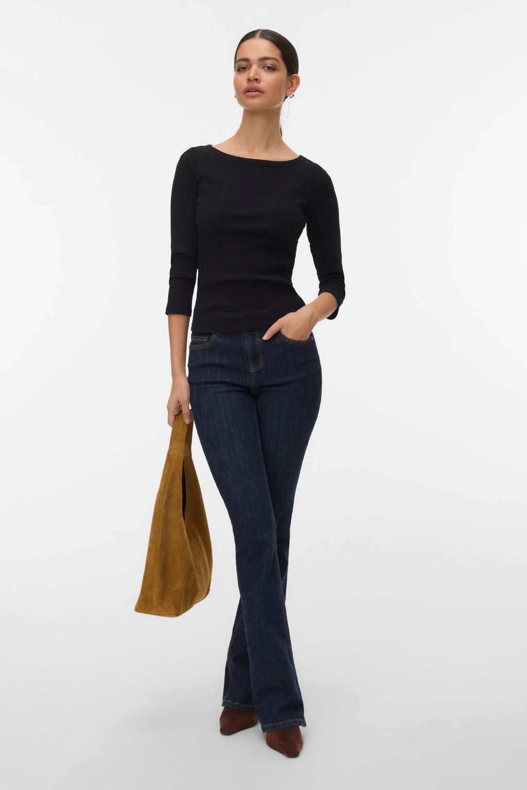 Verde Boatneck Top - Sort