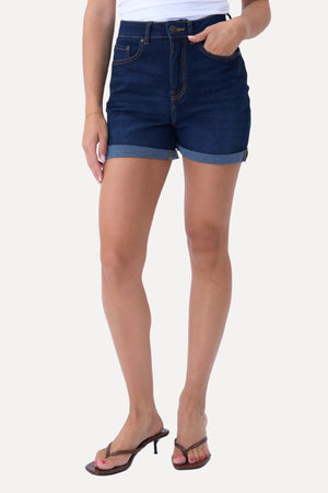Denim Shorts - Dark Blue Denim