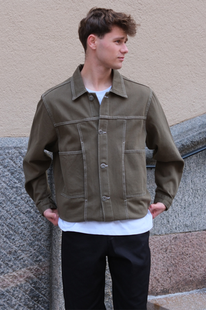 Denimjakke - Khaki