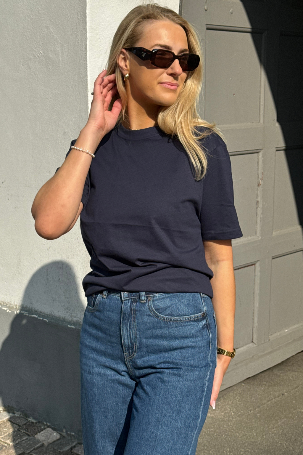 Oversized T-shirt - Marineblå