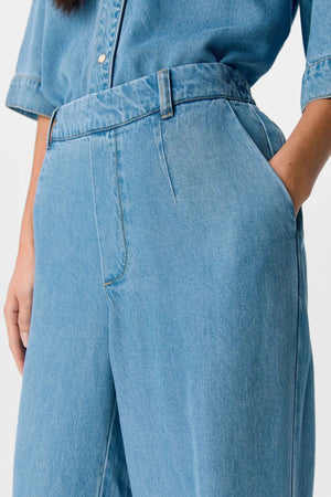 Frame Lisa Wide Pants - Light Blue Denim