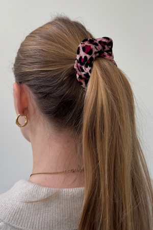 Leopard Scrunchie - Rosa