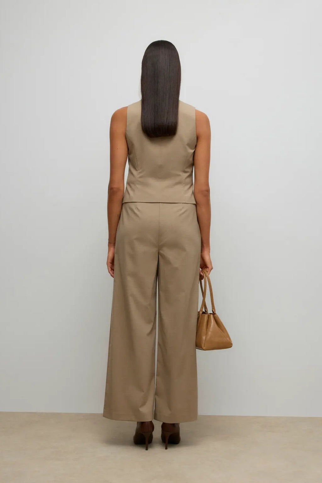 Ayah U-Neck Vest - Dune Melange