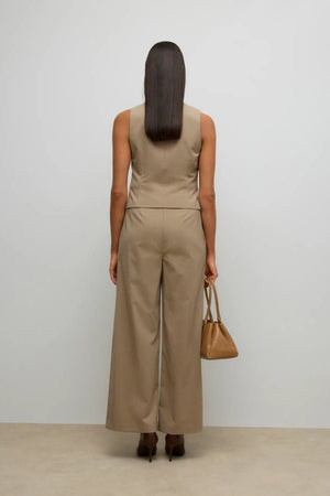 Ayah U-Neck Vest - Dune Melange