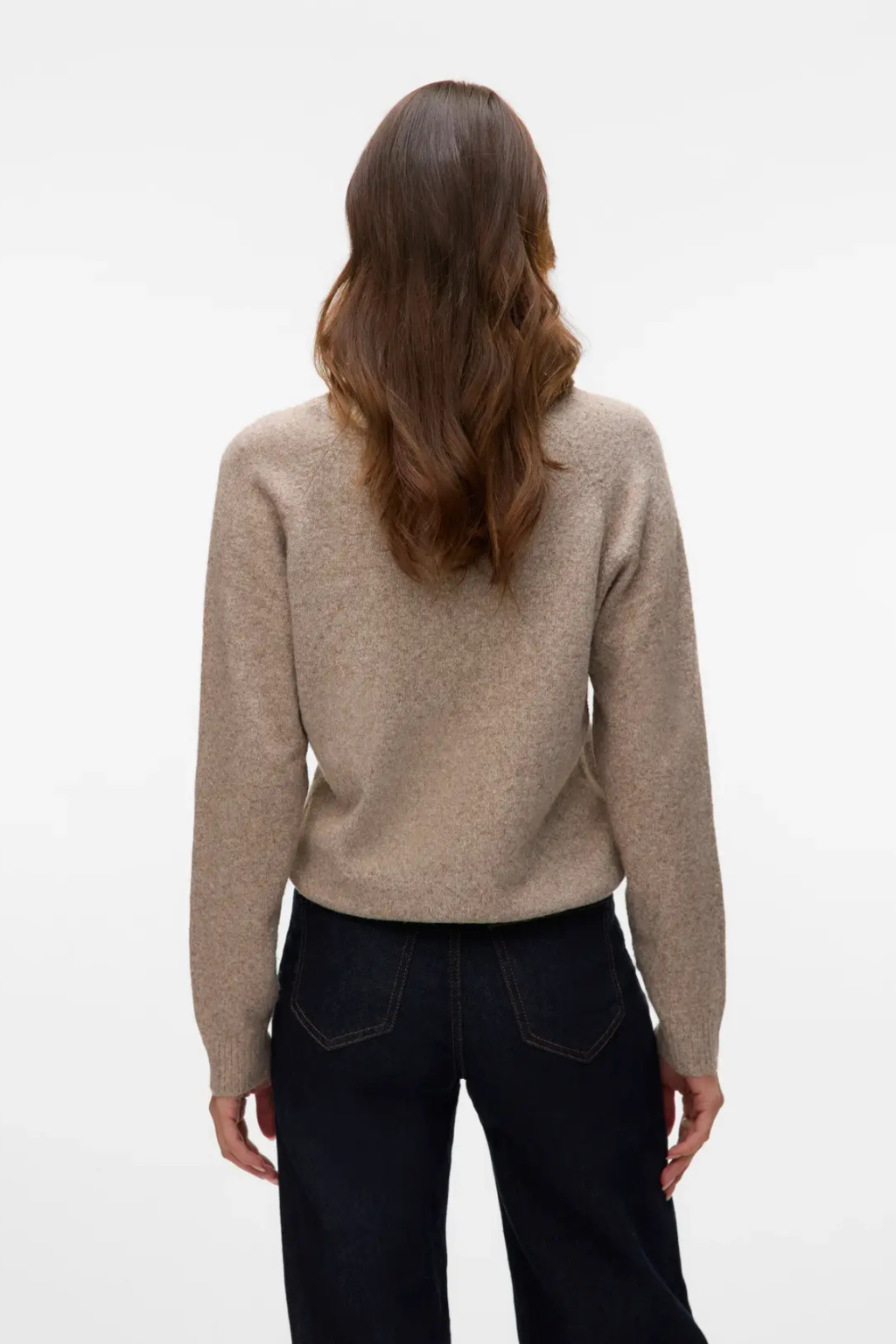 Doffy O-hals Bluse - Moon Rock Melange