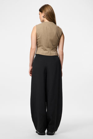 Bubbles Asymmetrisk Vest - Greige