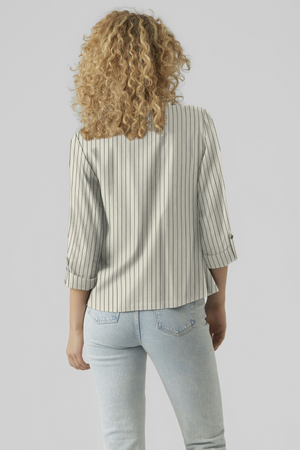 Jesmilo 3/4 Løs Blazer - Sølvkant