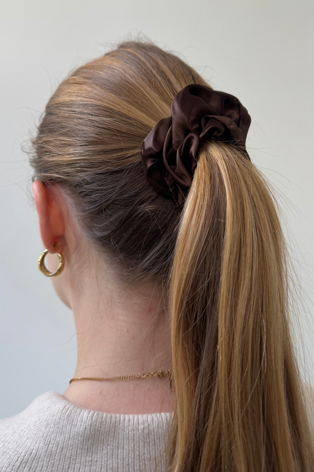 Scrunchie - Mørk Brun