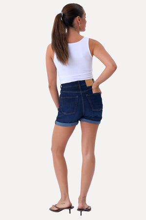 Denim Shorts - Dark Blue Denim