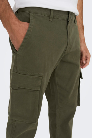 Next Cargo Pants - Olive Night