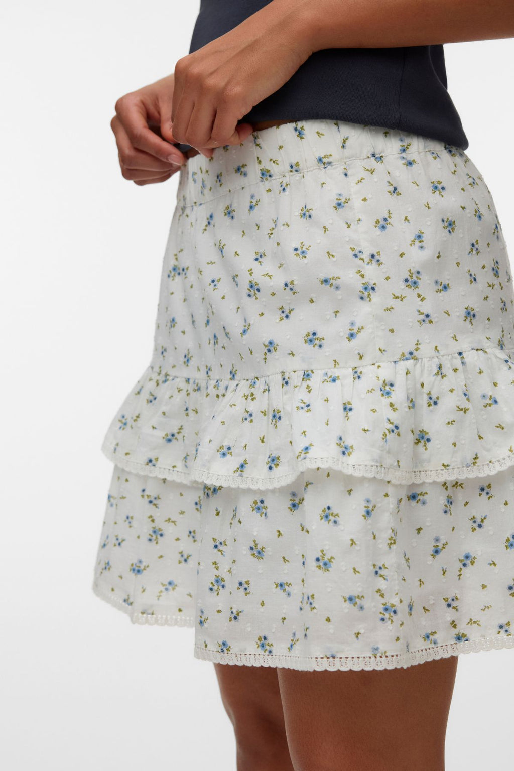 Rine Kort Skjørt - Snow White - Marguerite Blue Jasper