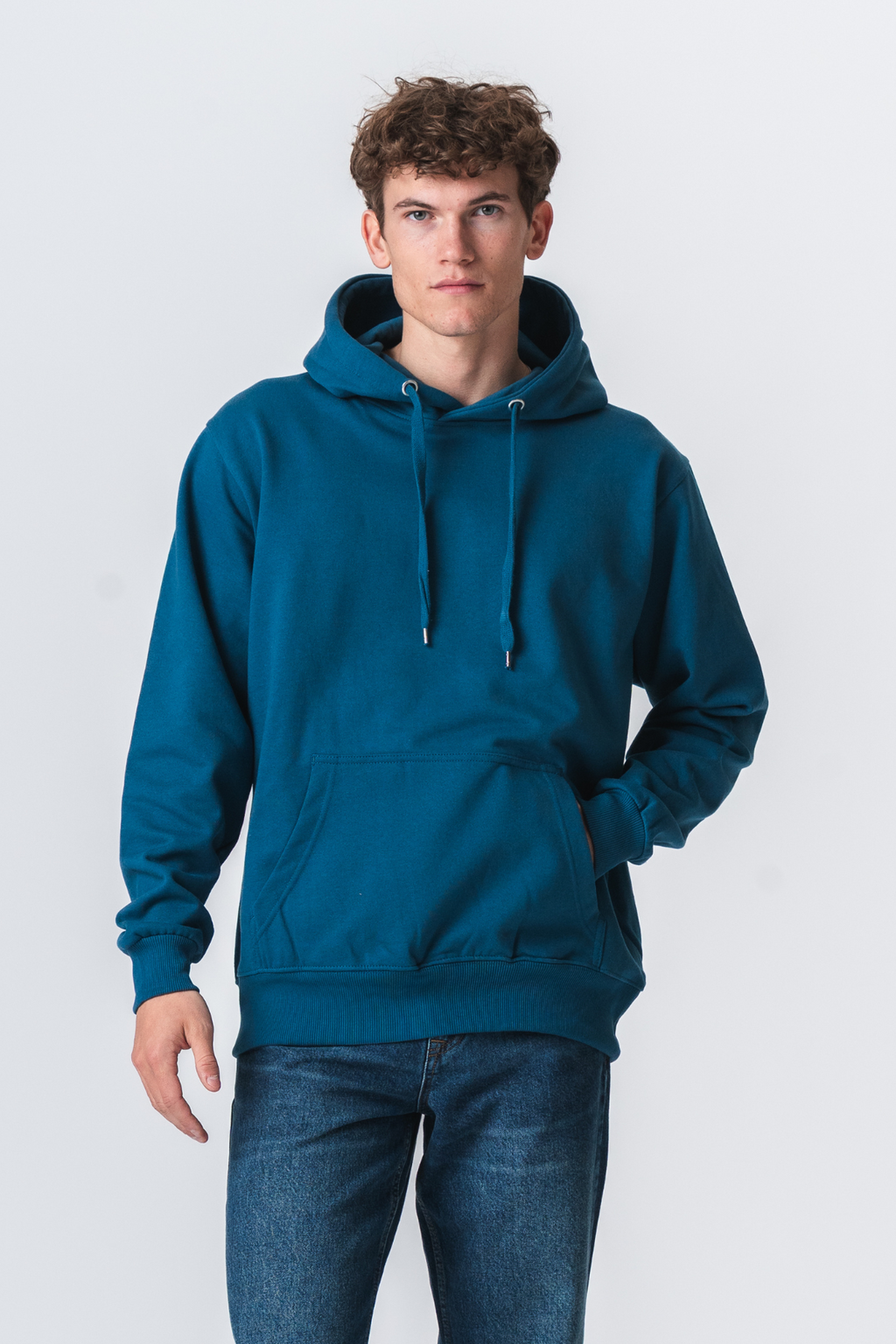 Basic Hoodie - Petroleumsblå