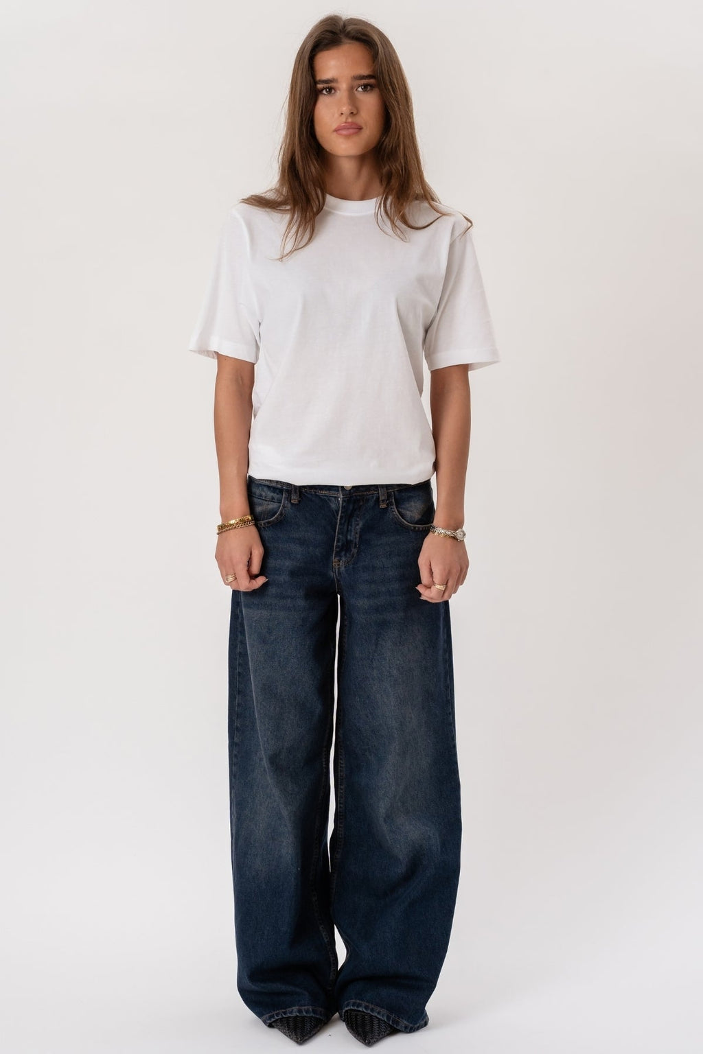 Serena Baggy Jeans - Mørkeblå