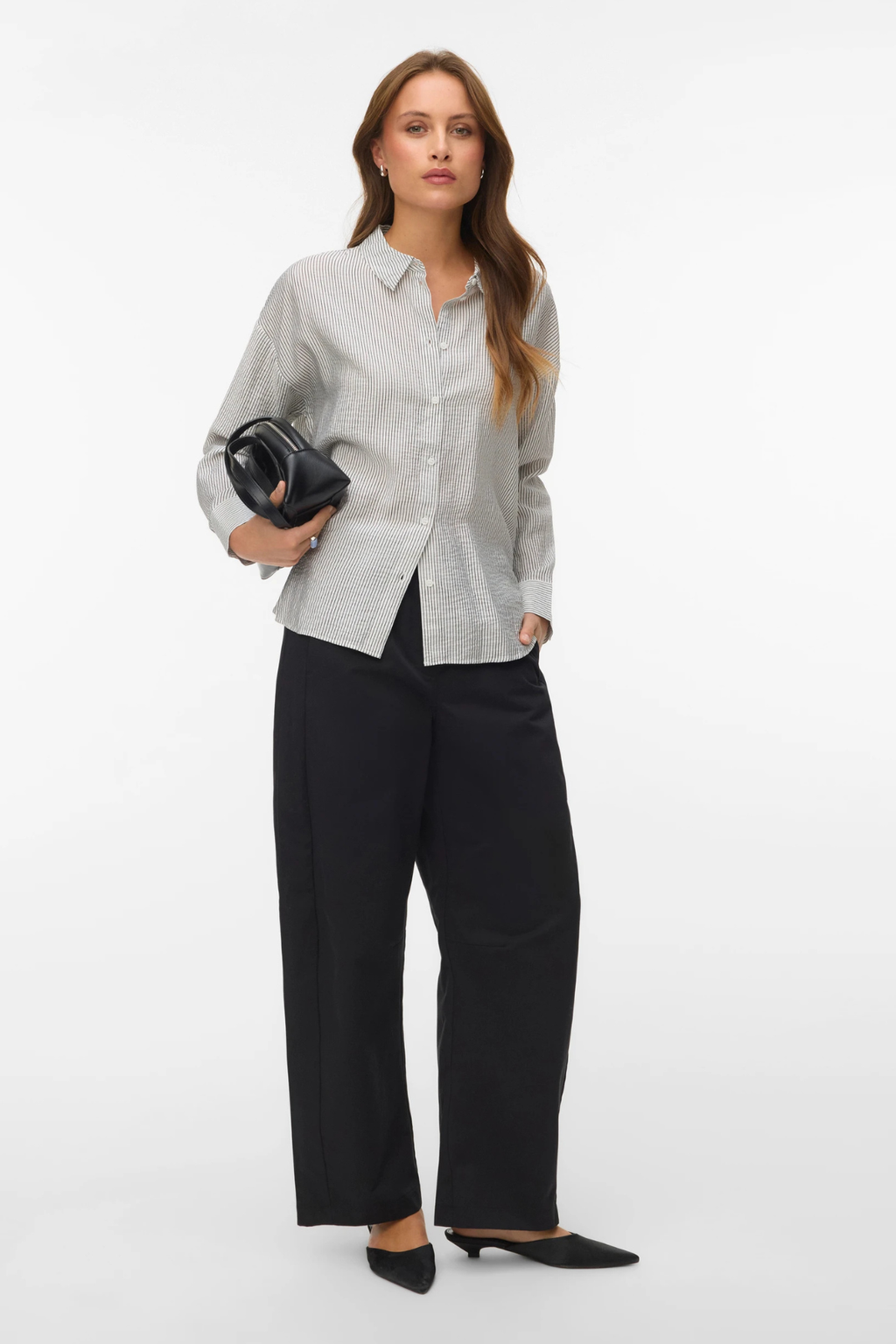 Kaja Ls Shirt - Snow White Amanda Black