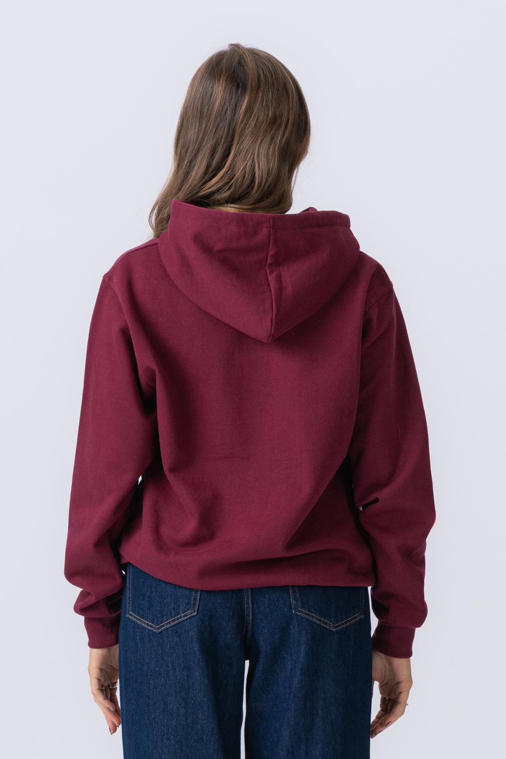 Basic zip hoodie - Bordeaux