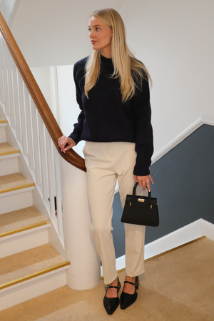 Hazel Strikkegenser - Navy