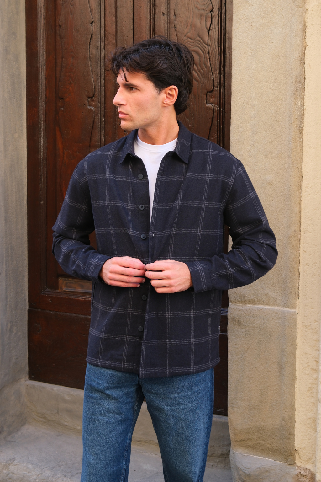 Tristan Overshirt - Mørk Navy
