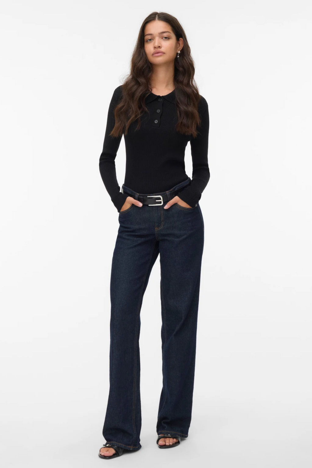 Silje Poloneck Pullover - Svart