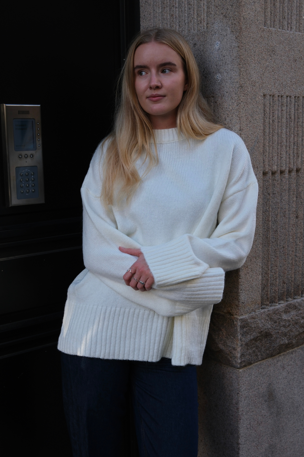 Martina Strikkegenser - Hvit