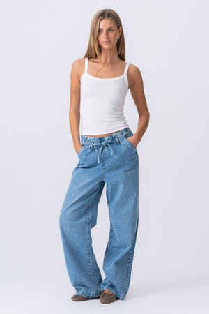 Nicole Baggy Jeans - Mellomblå