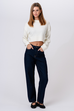 Kenya Kort Strikk - Hvit