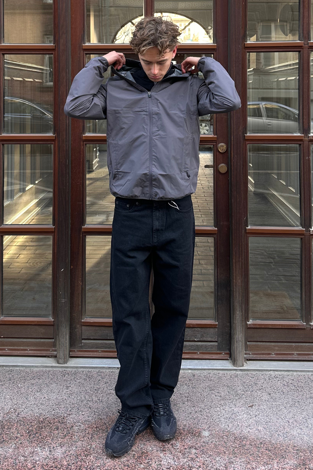 Vindjakke - Mørkegrå