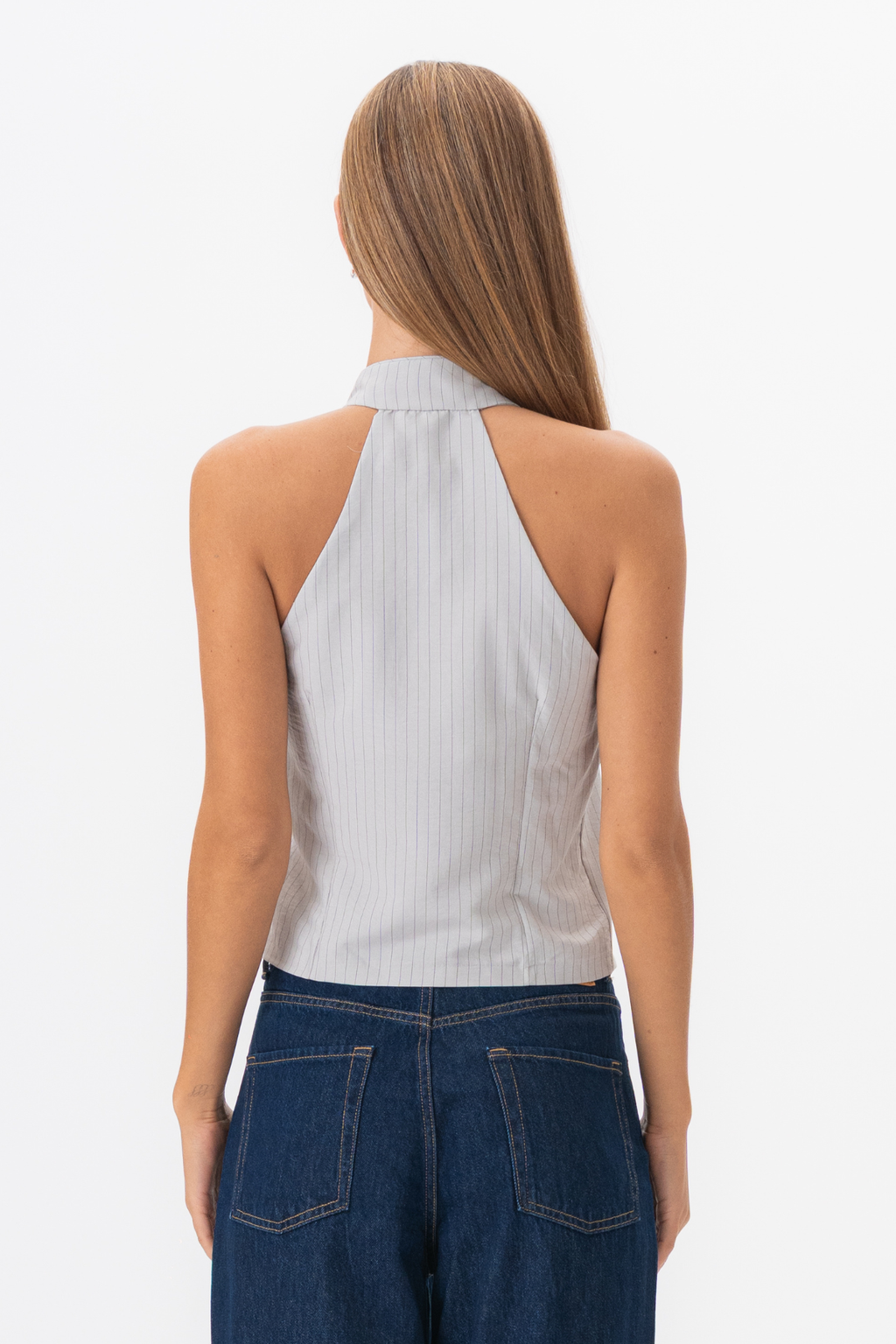 Silva Stripete Topp - Grå