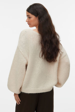 Maybe Ls 2way V-Neck Genser - Birch
