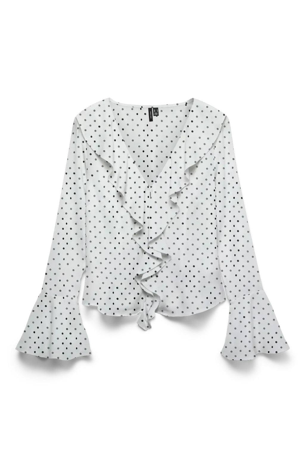 Willow Frill Topp - Snow White: Sorte prikker