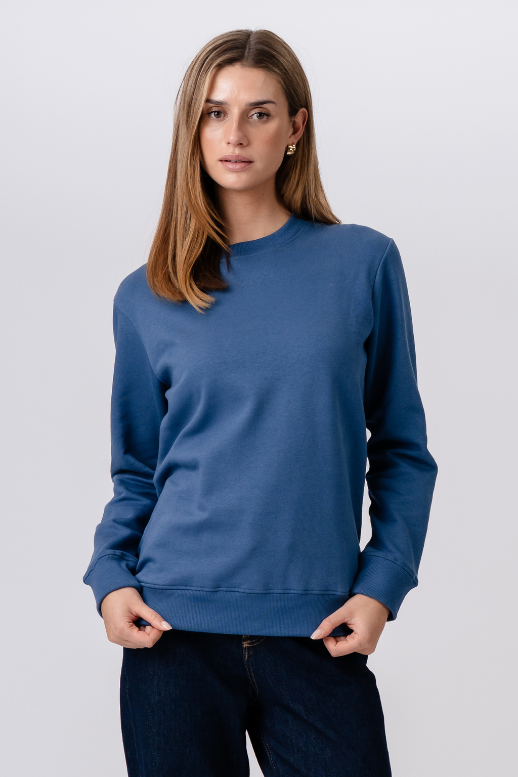 Sweatshirt Crewneck - Blå