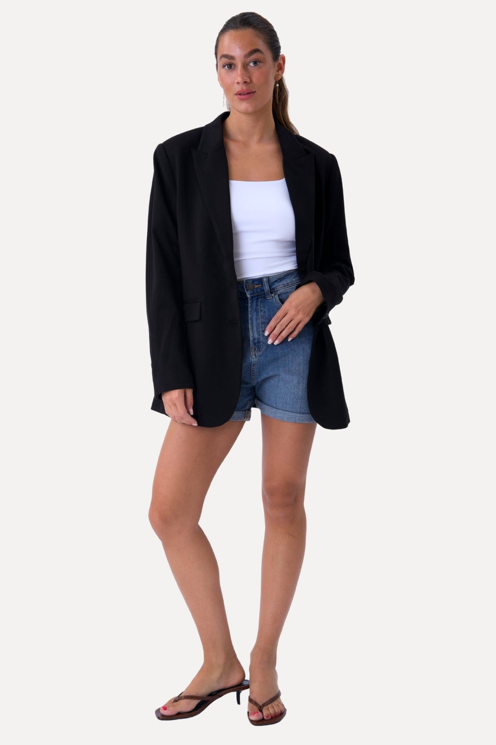 Denim Shorts - Medium Blue Denim