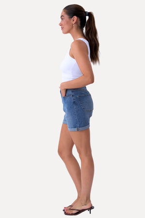 Denim Shorts - Medium Blue Denim