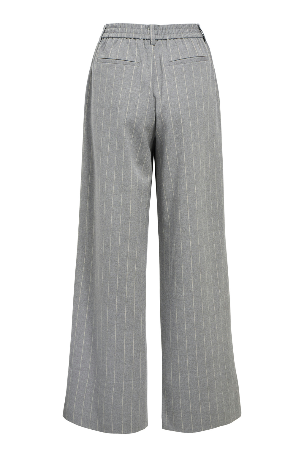 Lisa Wide Pant AOP - Medium grå melange