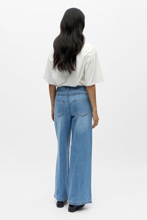 Rosie Wide Jeans - Light Blue Denim
