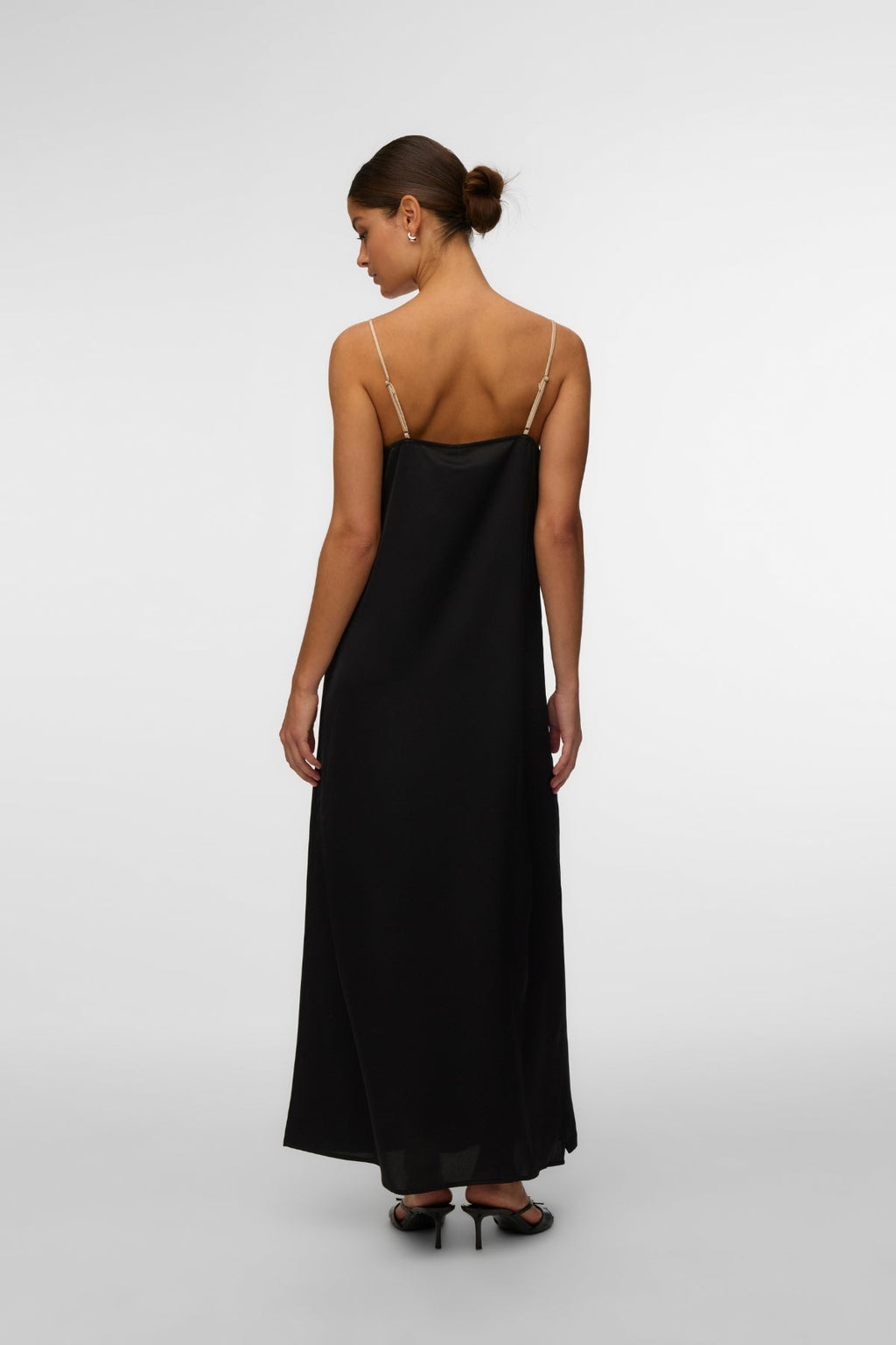 Joy Singlet Ankle Kjole - Cement Black Contrast