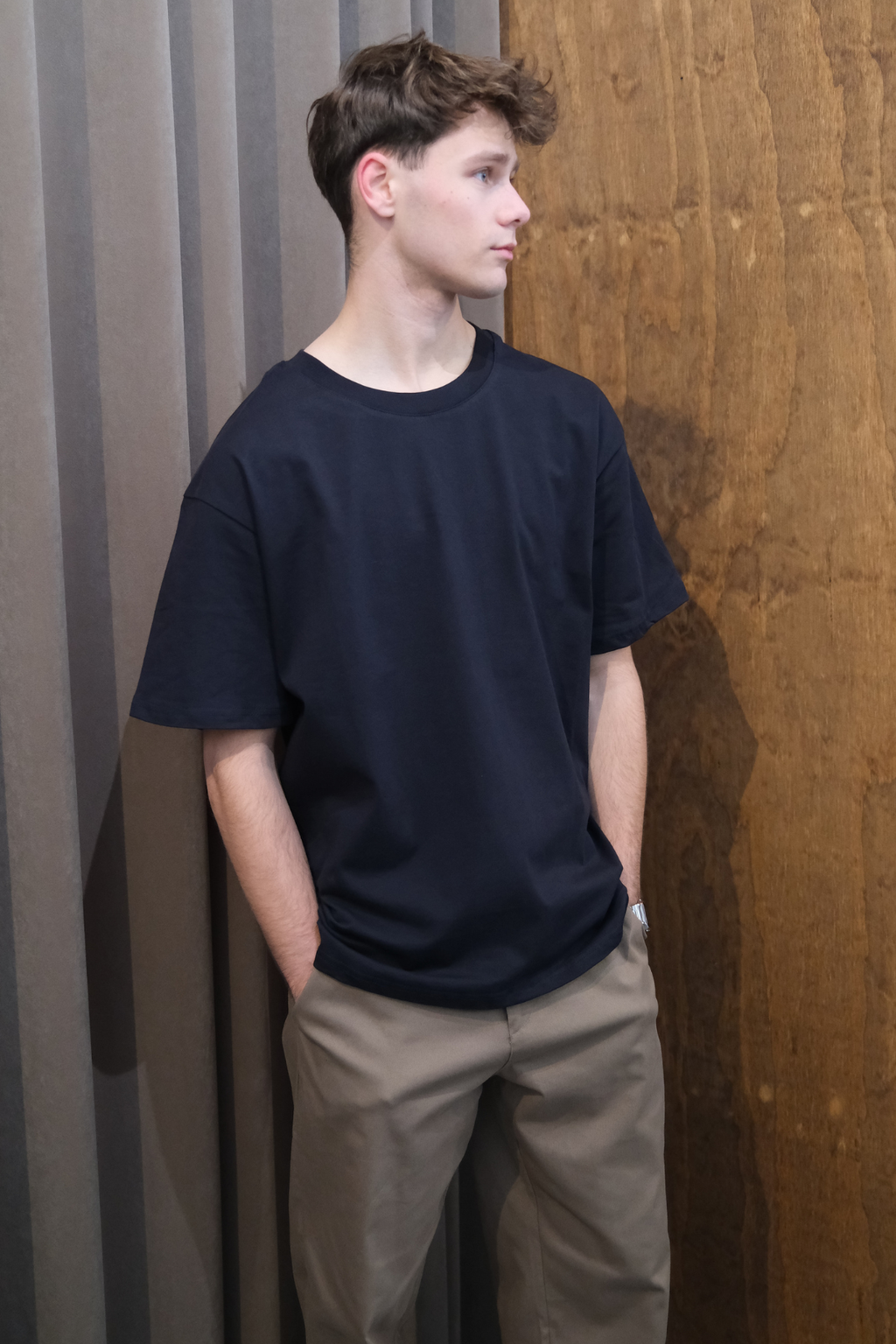 Kraftig Boxfit T-skjorte - Navy