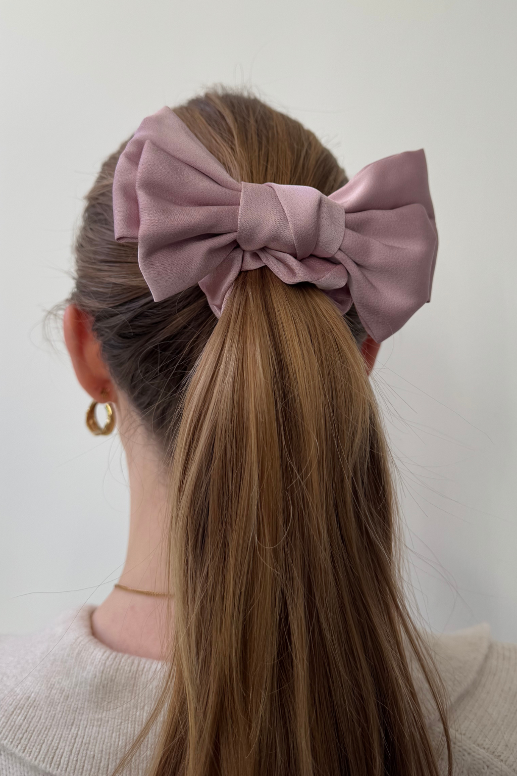 Dobbel Sløyfe Scrunchie - Rosa