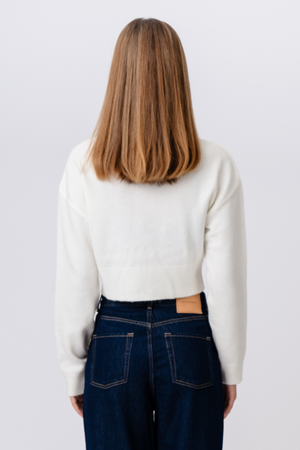 Kenya Kort Strikk - Hvit