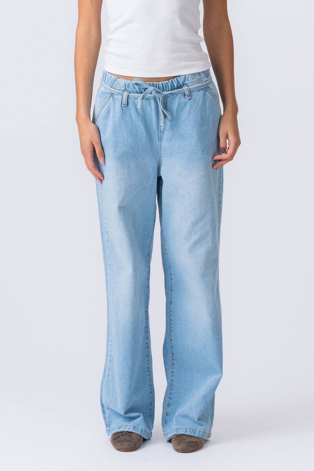 Nicole Baggy Jeans - Lyseblå