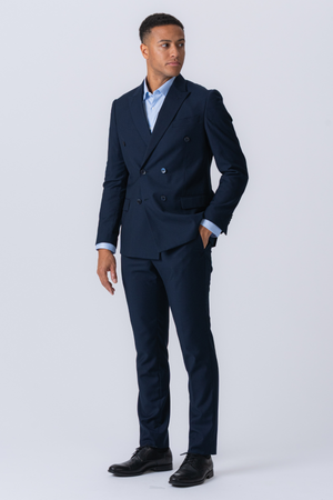 Premium Dobbeltspent Blazer - Navy