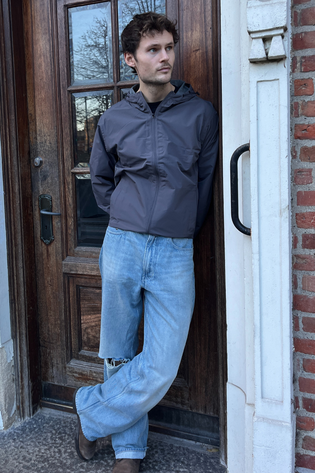 Vindjakke - Mørkegrå