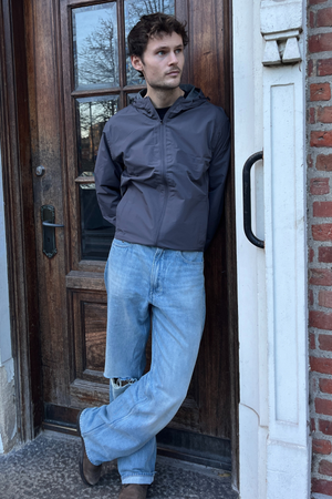 Vindjakke - Mørkegrå