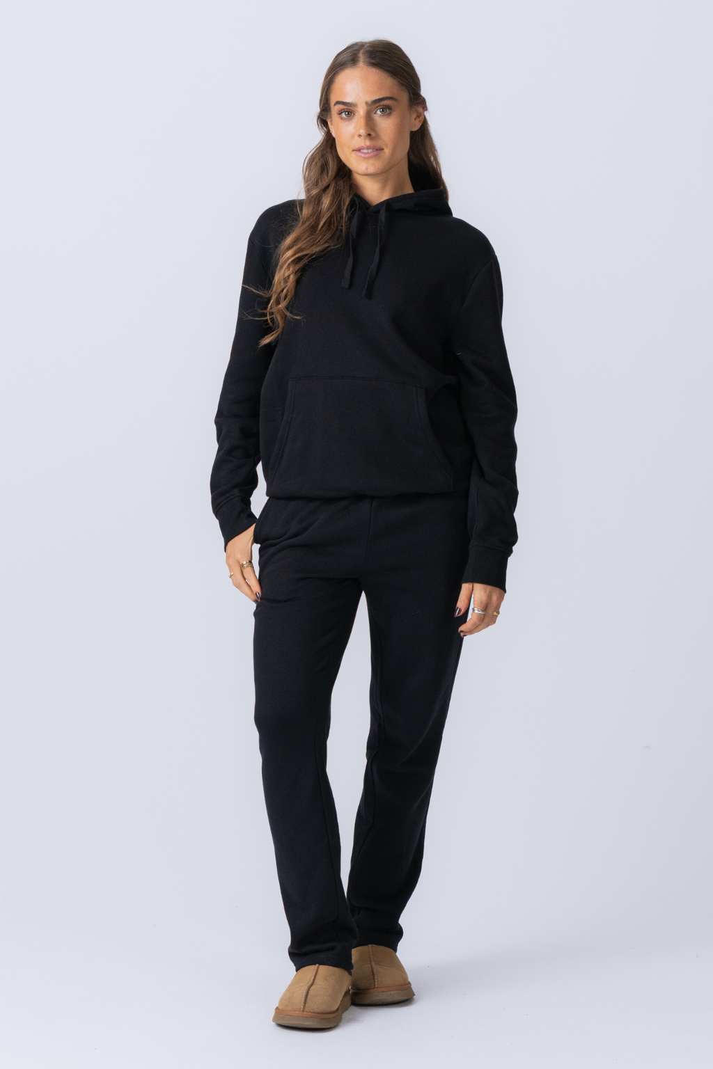 Essensiell Hoodie Sweatsuit for Dame - Svart