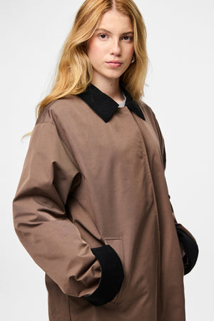 Jorma Long Light Jacket - Coffee Quartz Black