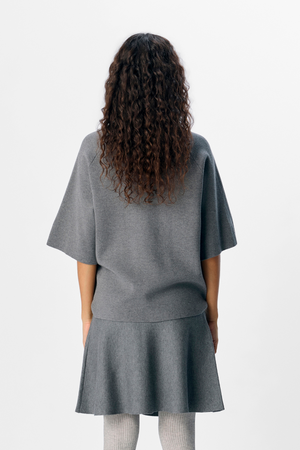 Reynard 2/4 strikket genser - Medium grå melange