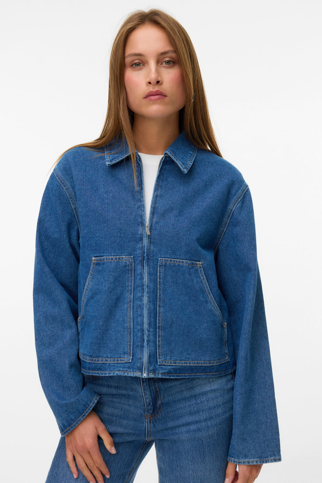 Aura Denimjakke - Medium Blue Denim